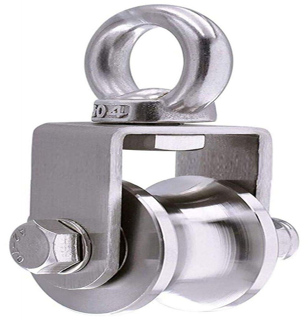 Poulie de poulie pour cordes en acier inoxydable 304, maximal 500 kg belastbar