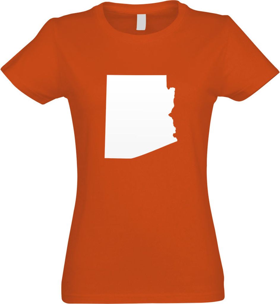Kiwistar - T-Shirt tailliert - Damen - orange - USA - Arizona Phoenix - mit Motiv Bedruckt - Funshirt Design - Sport - Freizeit - Damen - M
