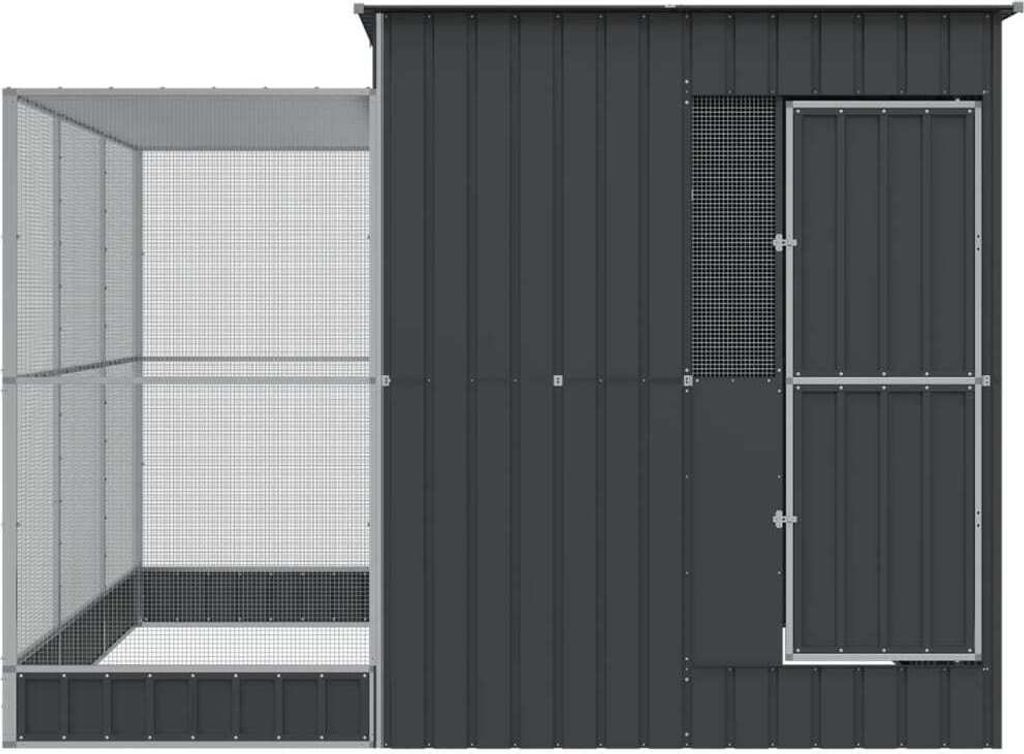 vidaXL Voliéra s nástavcem stříbrná 290 x 303 x 216 cm ocel Obrázek produktu 