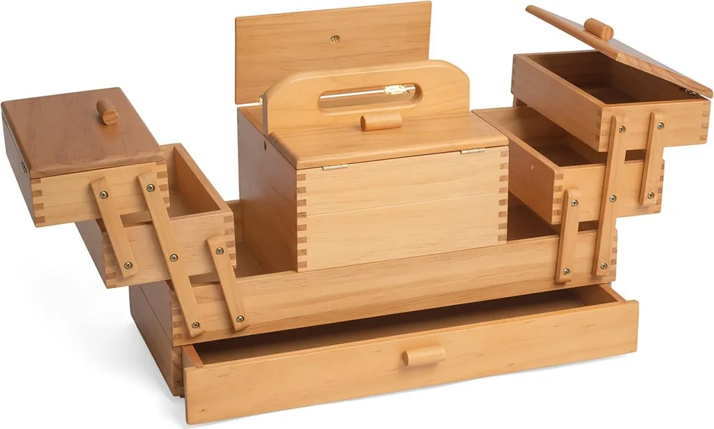 Boîte de rangement couture en bois 4 étages : Fini le désordre !