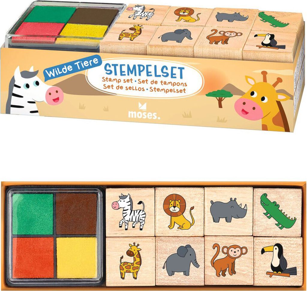 moses Verlag STEMPELSET WILDE TIE WILDE TIERE WILDE TIERE Image du produit 