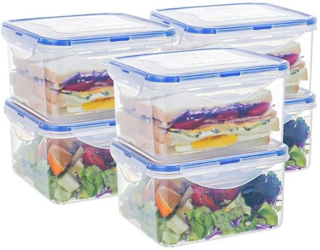 Boîtes alimentaires étanches et sans BPA, lot de 6 récipients de 1,25 L