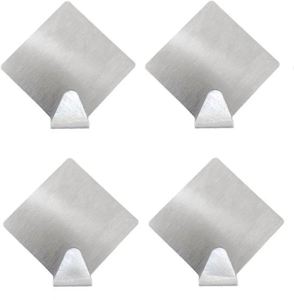 Support mural pour ustensiles de cuisine et linge de bain en inox - 4 unités