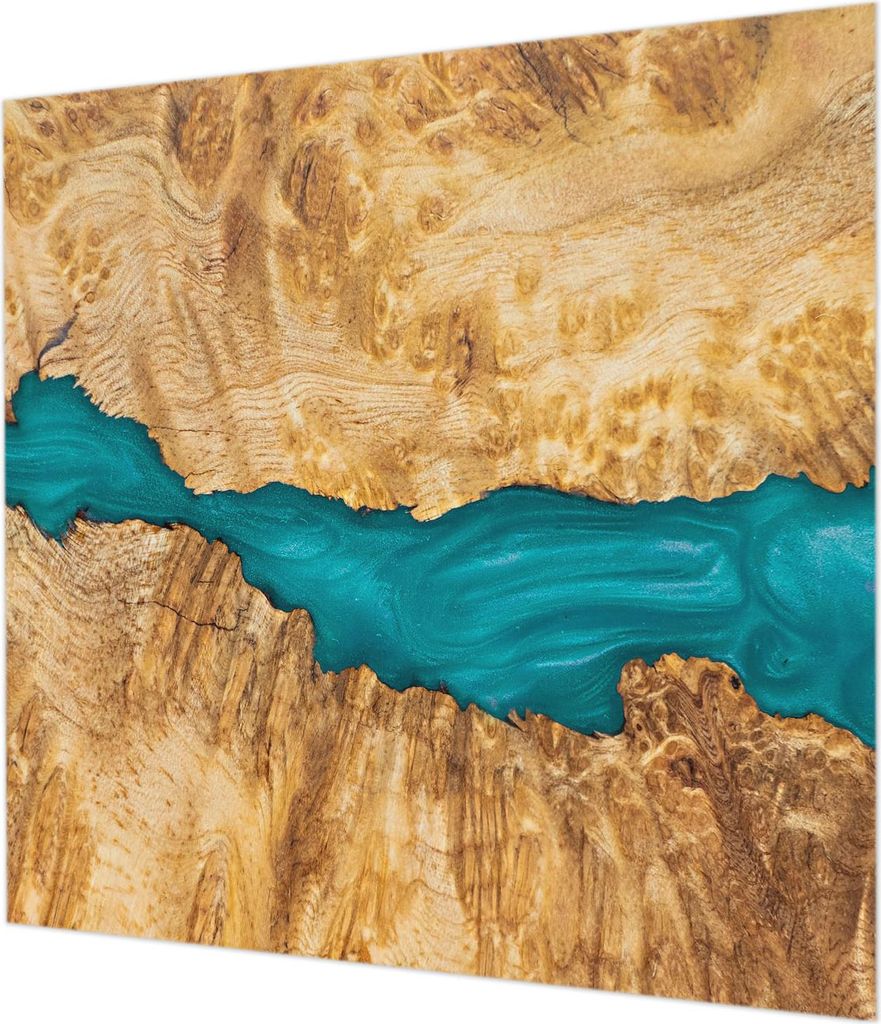 Wandtapete - Dekorative Tapete für Wohnzimmer - Tapetenfolie für Wanddekoration - 250x250 cm - Holz und Harz
