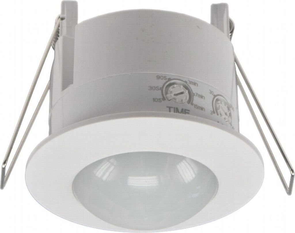 Chilitec Decken-Einbau-Bewegungsmelder 360° Innen Loch Ø 60mm PIR Sensor Weiß