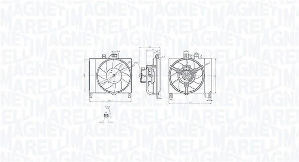 Magneti Marelli 069422873010 Ventilateur de Radiateur Smart 450 Ø173mm