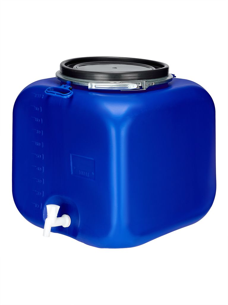 Garronda Fût en plastique 100 L Fût à col large 100 L avec Image du produit 