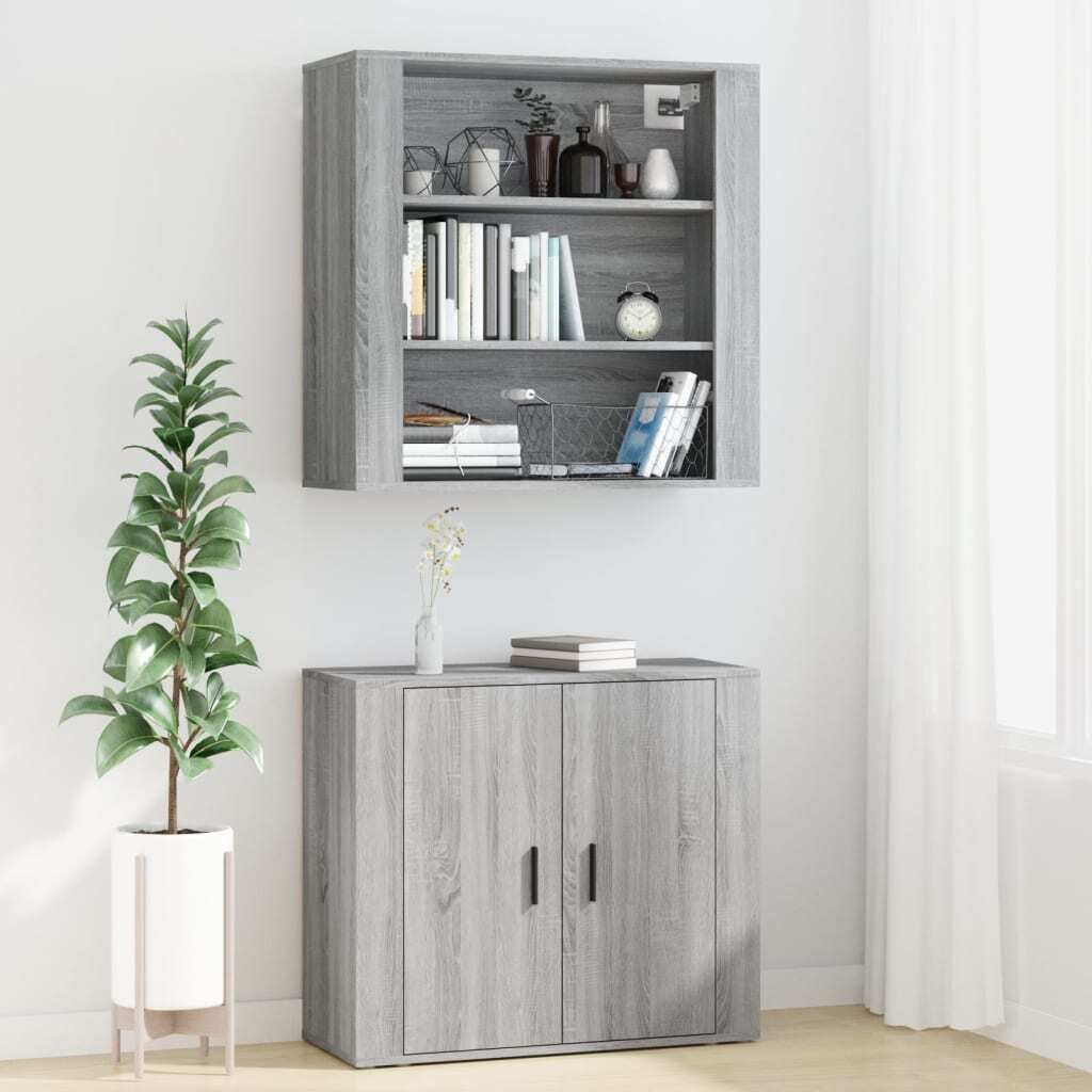"2026 Aktion"Highboard Modernes Design - Mehrzweckschrank Anrichte - Kommde für Flur - Grau Sonoma Holzwerkstoff DEMöbel 8588363