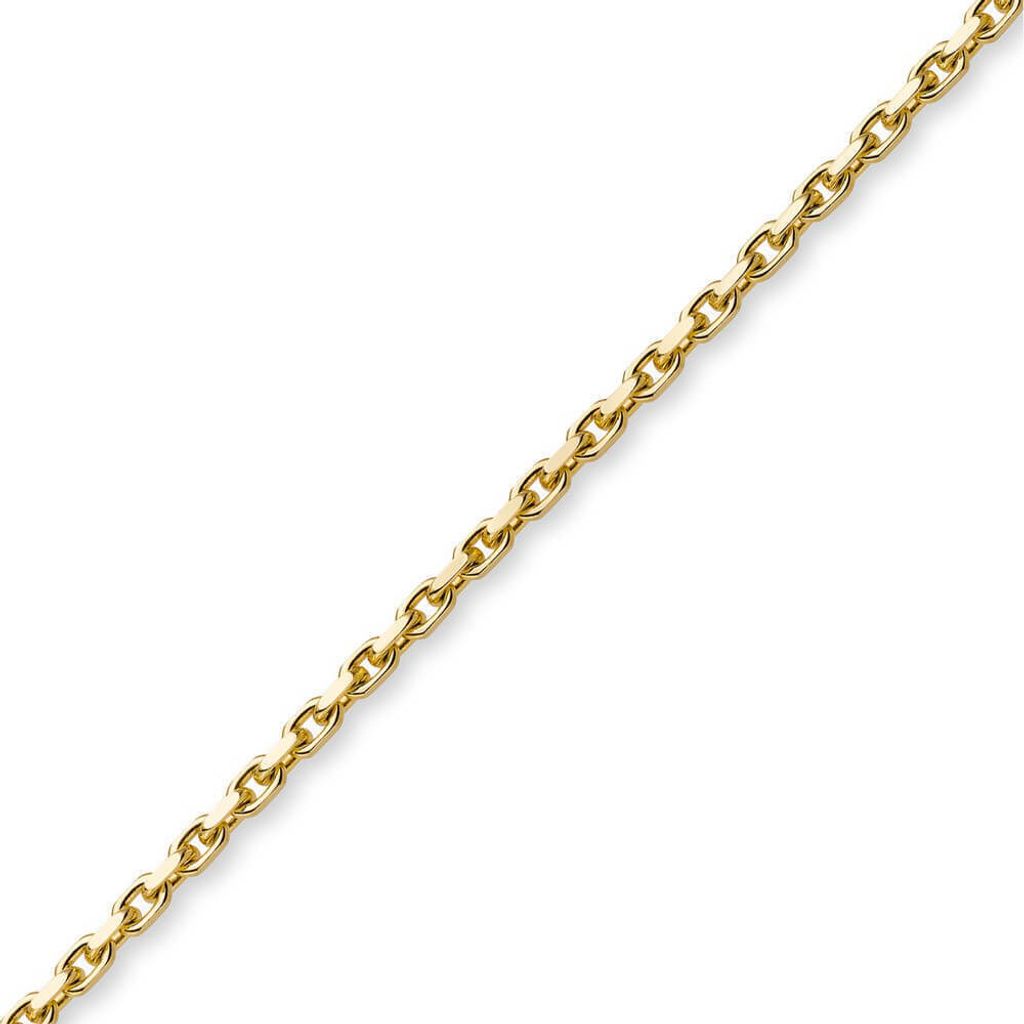 2,5mm Armband Armkette Ankerkette aus 750 Gold Gelbgold 19cm Uni