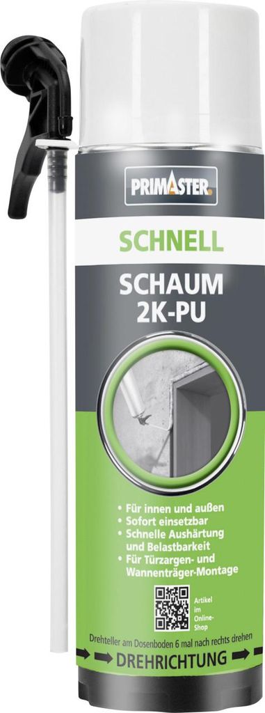 Primaster PolyurethanSchnell Schaum 2K B2 400 ml Produktbild 