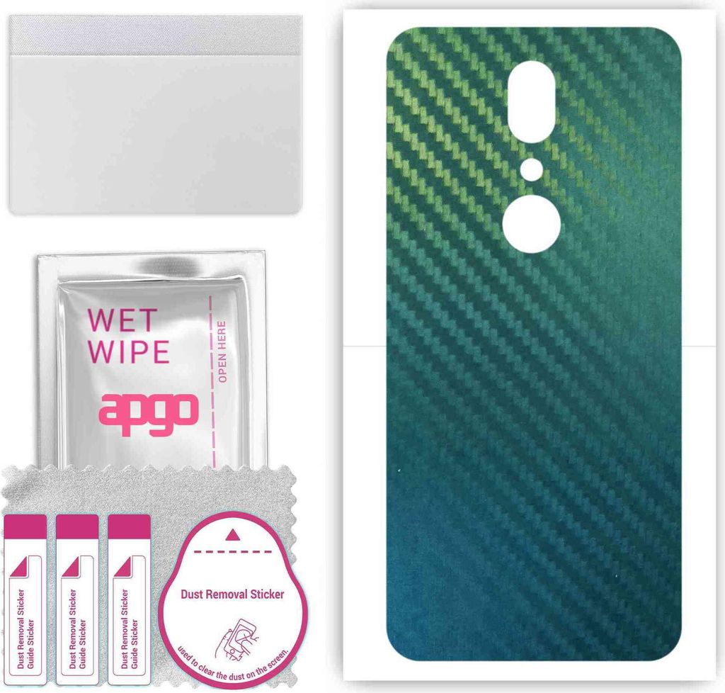 apgo Rückseite Schutzfolie, Skin, kompatibel mit Sharp Aquos V, Hinten Displayschutzfolie aus Vinylfolie, kratzfest, einfache Montage - Kohlenstof...