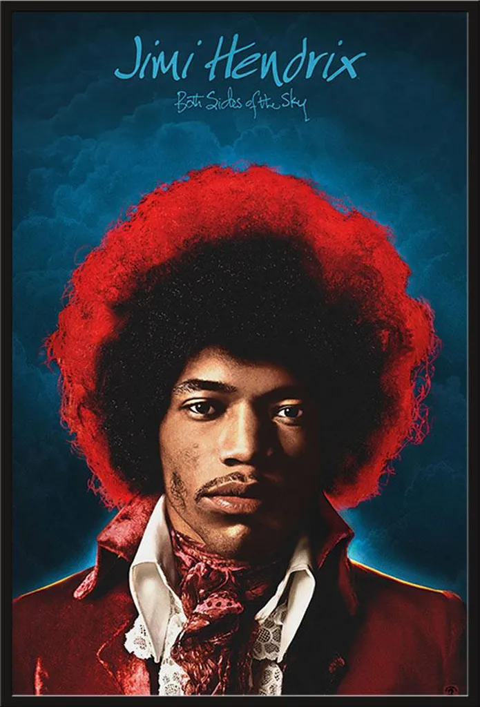 Poster Encadré Jimi Hendrix Portrait Shinsuke Vitre Acrylique 61x91 cm