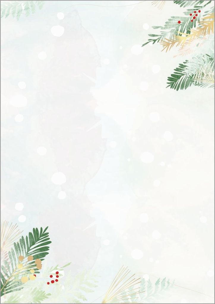Weihnachtspapier A4 90g 100 Blatt Christmas Forest Watercolor Packung mit 10 Stück