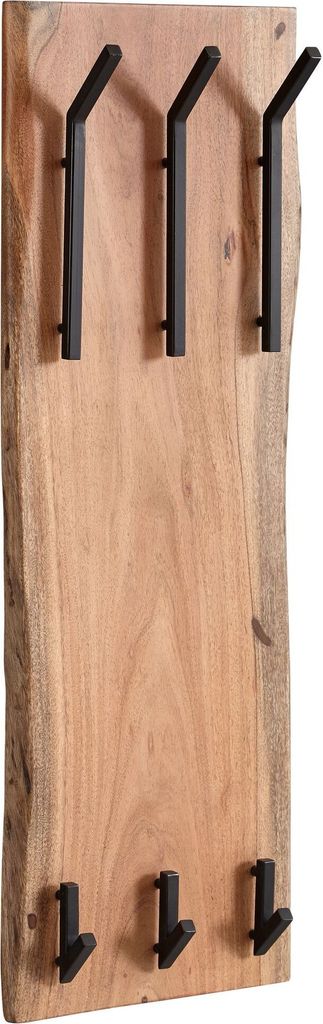 tinkaro Flurgarderobe eckig ERDETTA Akazie Massivholz Wandgarderobe Braun