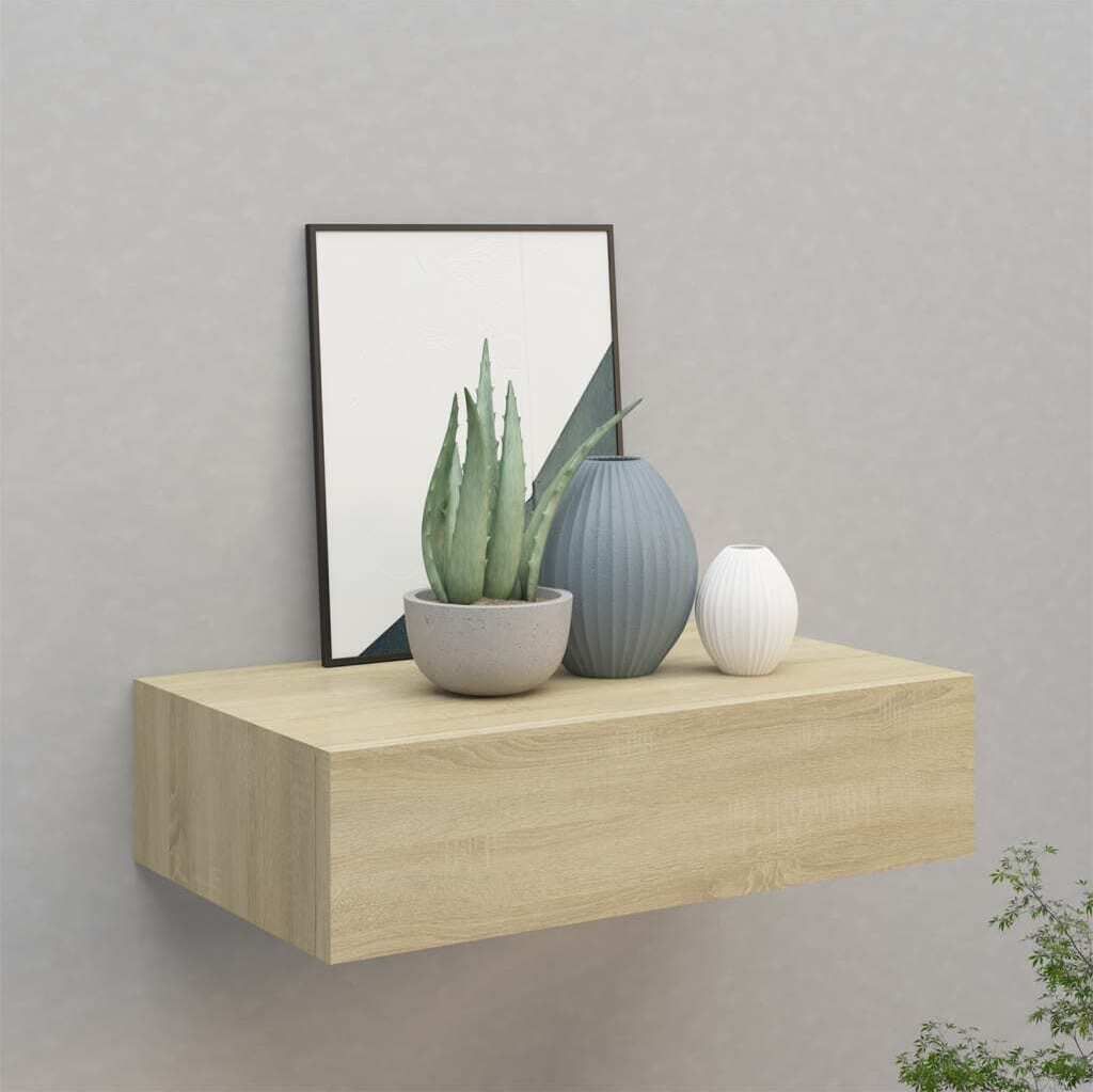 vidaXL vidaXL - Wandregal - mit - Schublade - 40x23,5x10 - Produktbild 