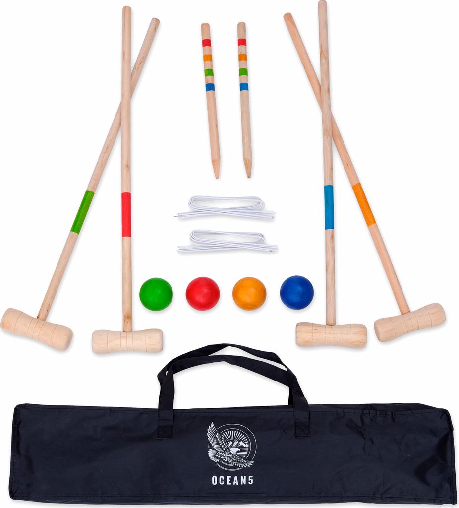 Ocean 5 Krocket Set – Outdoor Croquet Gartenspiel aus Holz Produktbild 