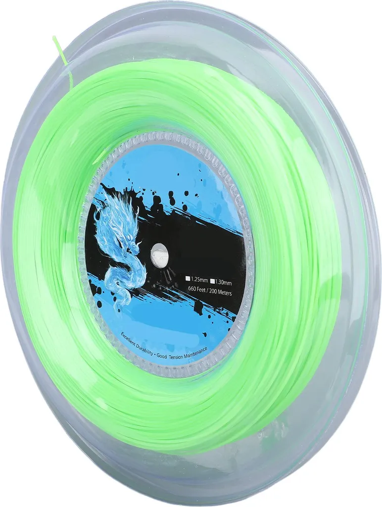 Cordage tennis durable 200m polyester vert fluo contre la casse - 2