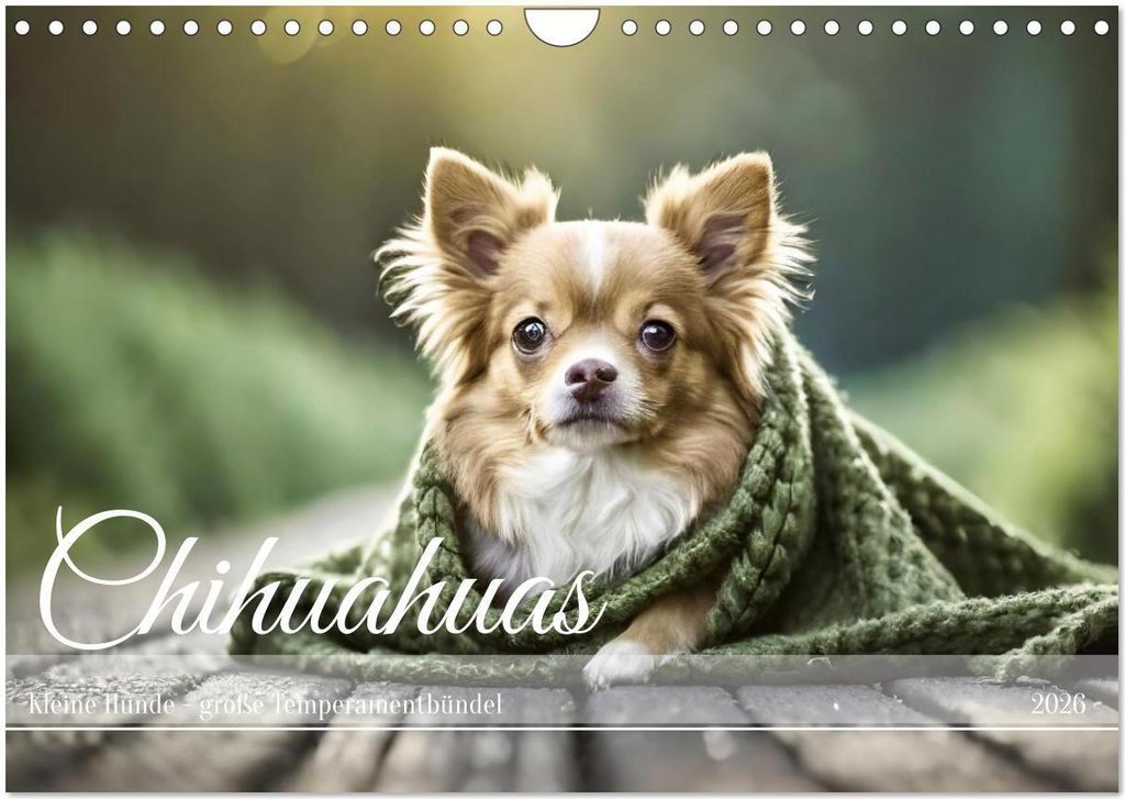 Chihuahuas - Kleine Hunde - große Temperamentbündel (Wandkalender 2026 DIN A4 quer), CALVENDO Monatskalender