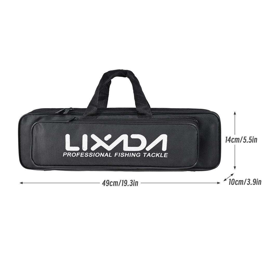 Lixada 3-Schicht Angelruten Tasche – Klappbare Aufbewahrungstasche Für Ruten & Zubehör