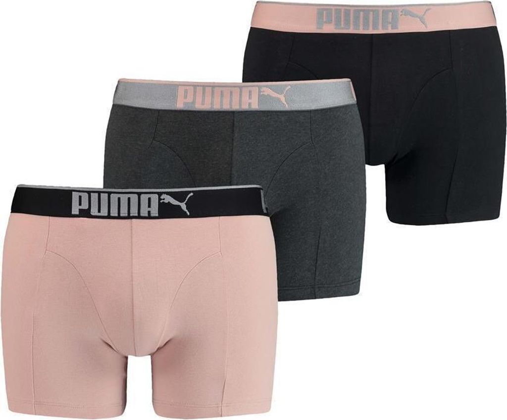 PUMA LIFESTYLE SUEDED Baumwolle BOXER 3P BOX rose water M