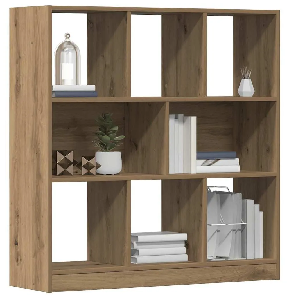 Bibliothèque Robuste vidaXL en Bois Composite Finition Chêne 97,5 cm