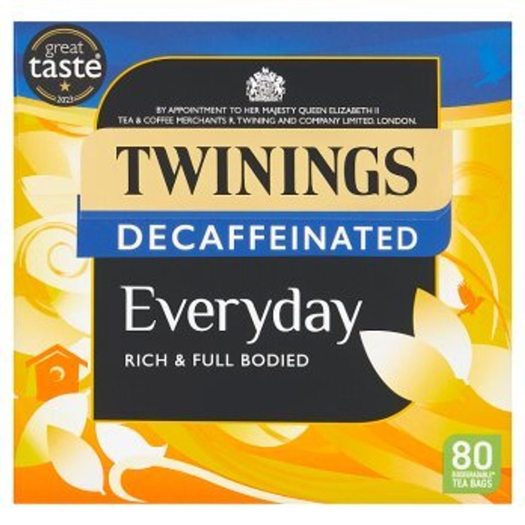 Twinings - Decaffeinated Everyday Tea, 80 Bags - 250g