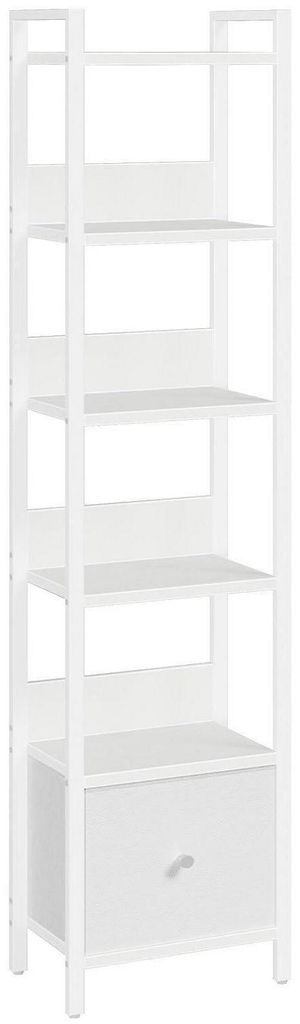 Bücherregal mit Schublade, Standregal, 6 Ebenen, 33 x 24 x Produktbild 
