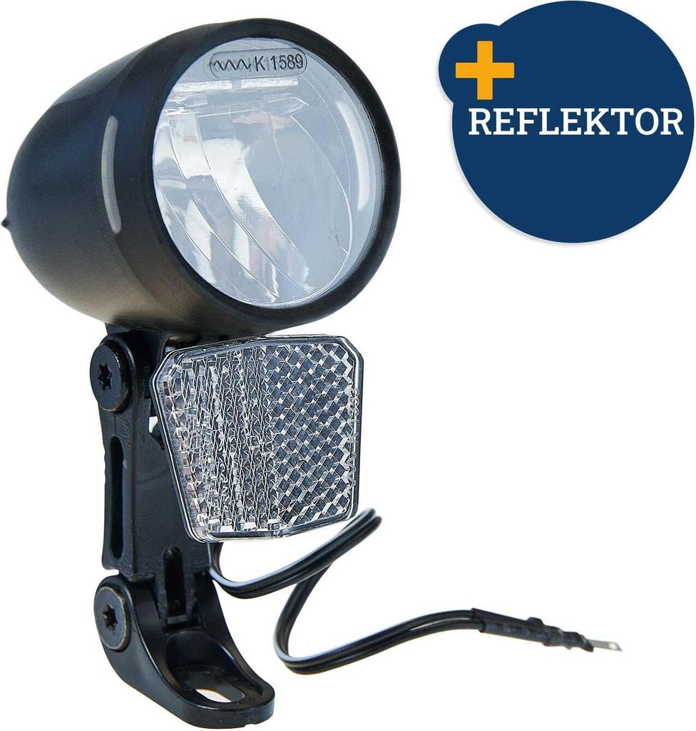 3W LED 90 LUX Front Licht Vorderlicht Lampe vorne mit Reflektor für E-Bike 6-48V