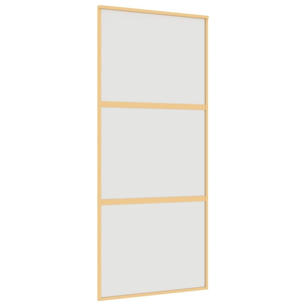 Schiebetür Golden 90x205 cm Matt ESG-Glas und Aluminium