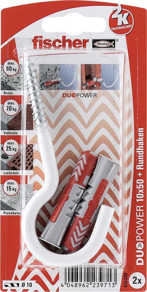 Fischer Dübel-Set Duopower 10.0 x 50 mm - 2 Stück