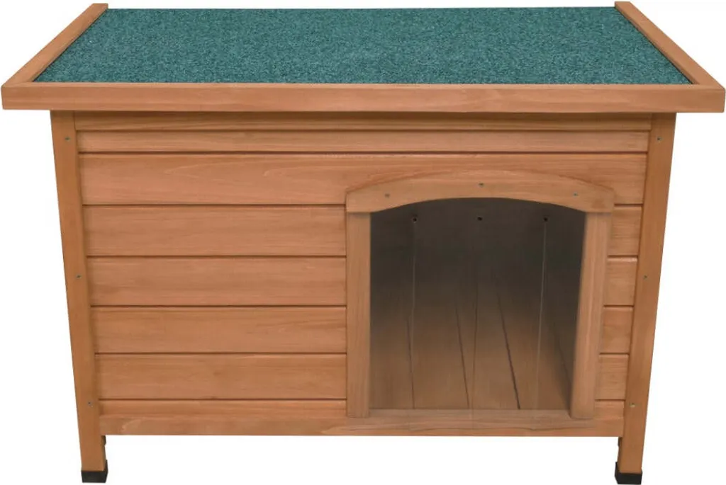 Casetta Cani Legno Outdoor: Design Rialzato e Tetto Ispezionabile Top