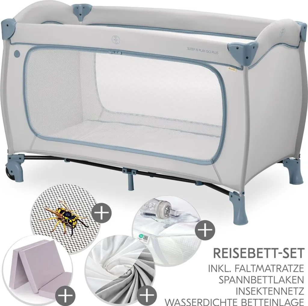 Lit d'appoint voyage Hauck XXL Sleep N Play Go Plus pratique et robuste