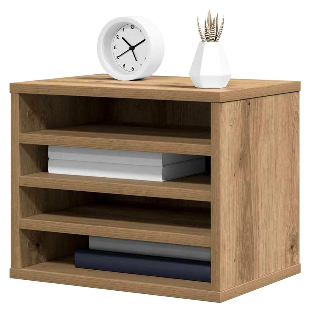 Schreibtisch Organizer aus Artisan-Eiche 36 x 26 x 29,5 cm, Büro Organizer, rechteckiger Schreibtisch-Tidy, modernes Accessoire mit viel Stauraum ...