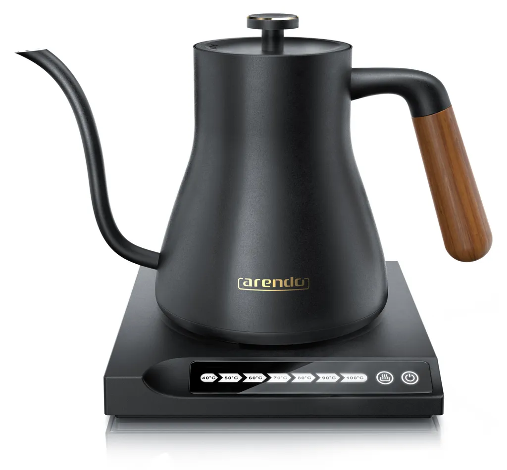 Bouilloire Inox 0,5L avec Maintien au Chaud et Socle 360° Design Noir