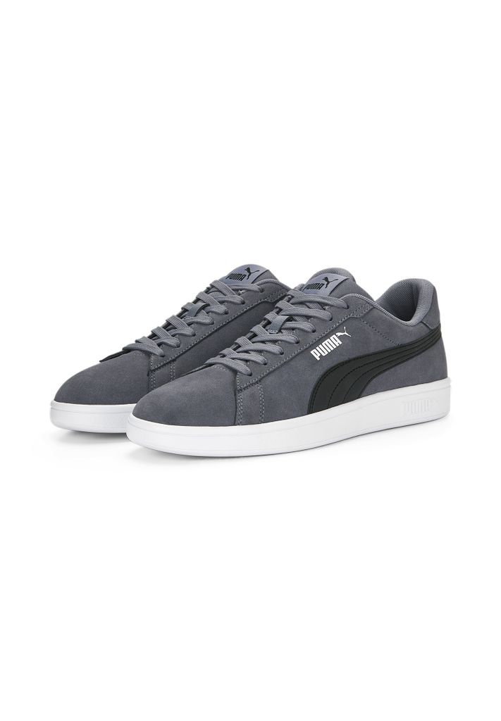 Puma Herren-Sneaker PUMA Smash 3.0 Grau-Schwarz-Weiß, Farbe:grau, UK Größe:13