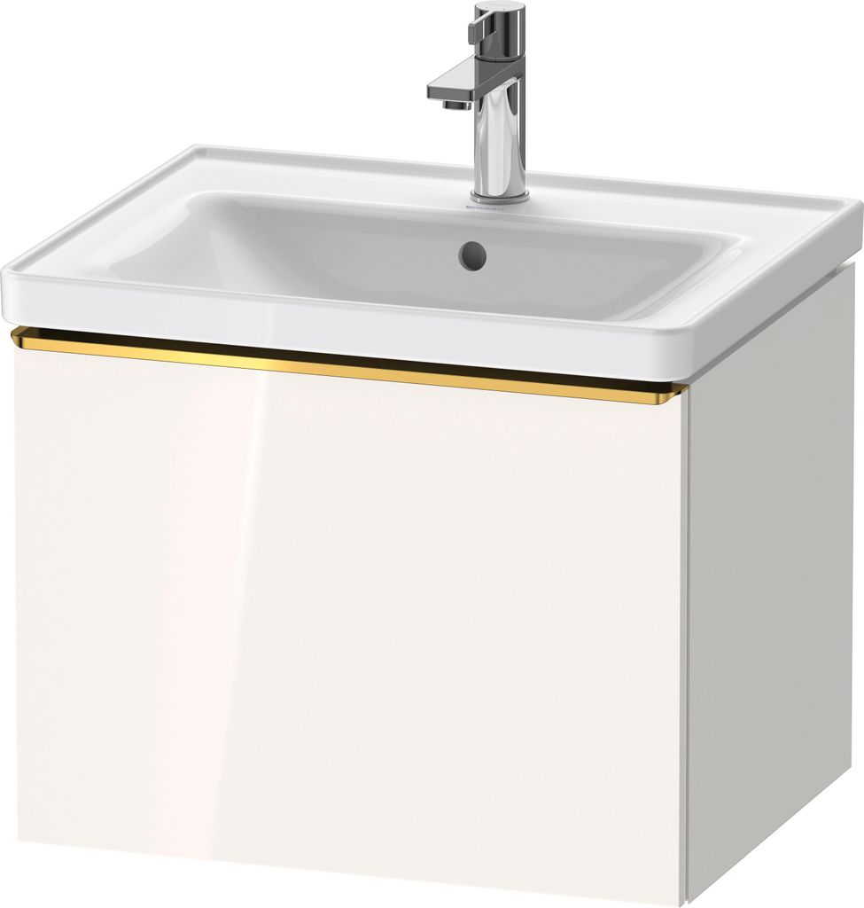 Duravit D-Neo Waschtischunterbau wandhängend, 584x440x452mm, 1 Auszug, mit Griff Gold poliert, DE4249034220000