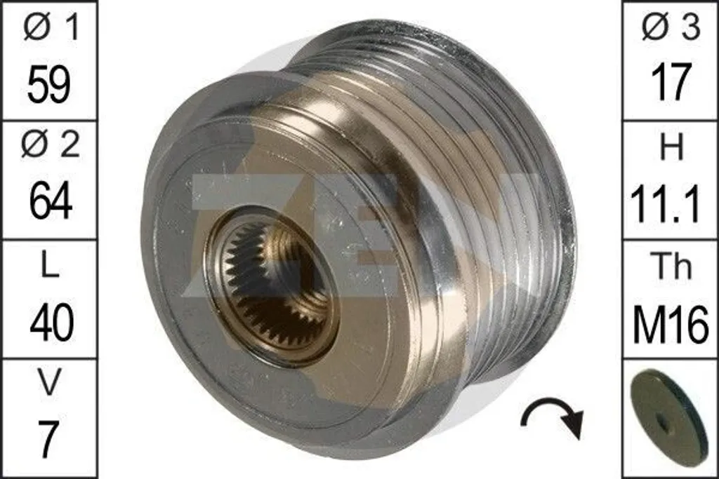 Roue libre alternateur pour réparer Nissan Patrol GR V et Movano X70