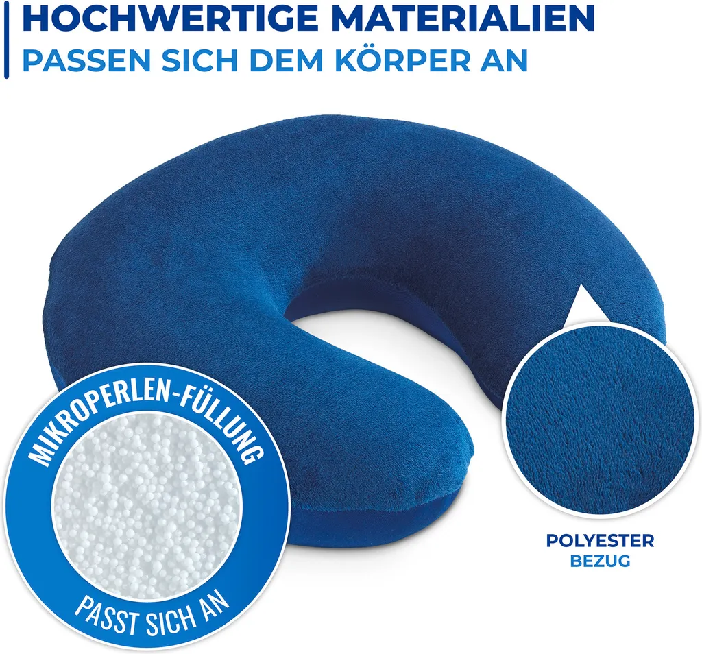 Coussin de Voyage Ergonomique Maximex avec Support Cervical Intégré