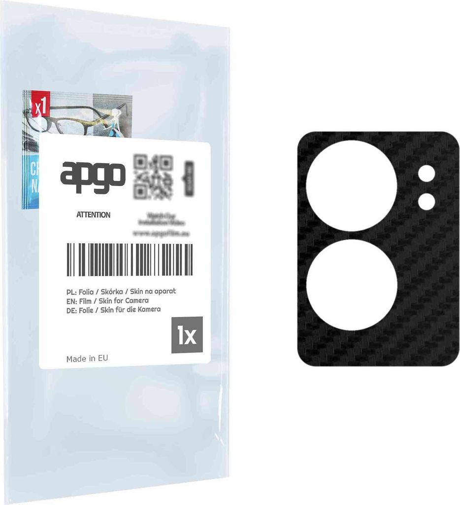 apgo Objektivschutz-Folie, Kameraschutz kompatibel mit OnePlus Nord N300 5G, Carbon-Imitation, Rückseite Schutzfolie für Kamera-Insel, Hinten Fol...
