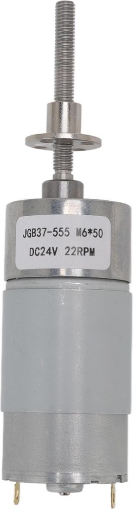 Gleichstrom-Getriebemotor, M6x50-Gewinde, selbstsicherndes Gehäuse aus Aluminiumlegierung, Messingspule, Drehzahlreduzierungsmotor mit Flansch, 24...