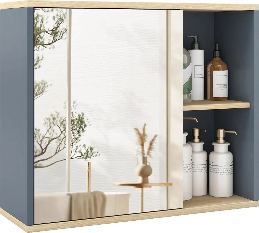 Armoire murale miroir pour petite salle de bain - Rangement gain de place