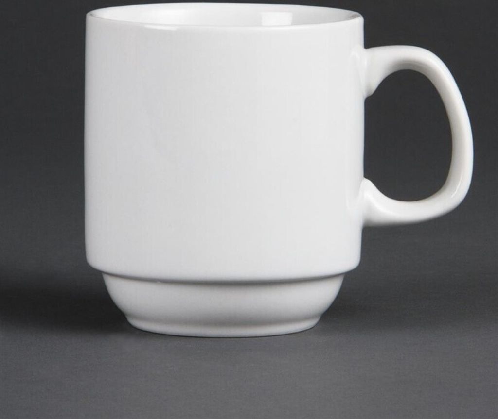 Olympia Whiteware stapelbare Becher 28,4cl (12 Stück) Produktbild 