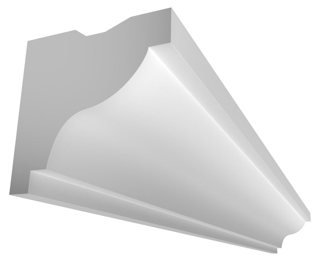 ELHARE Stuckleiste LED Band Lichtprofile Wand Indirekte Beleuchtung Profil LS117B - 80x80mm, 2m