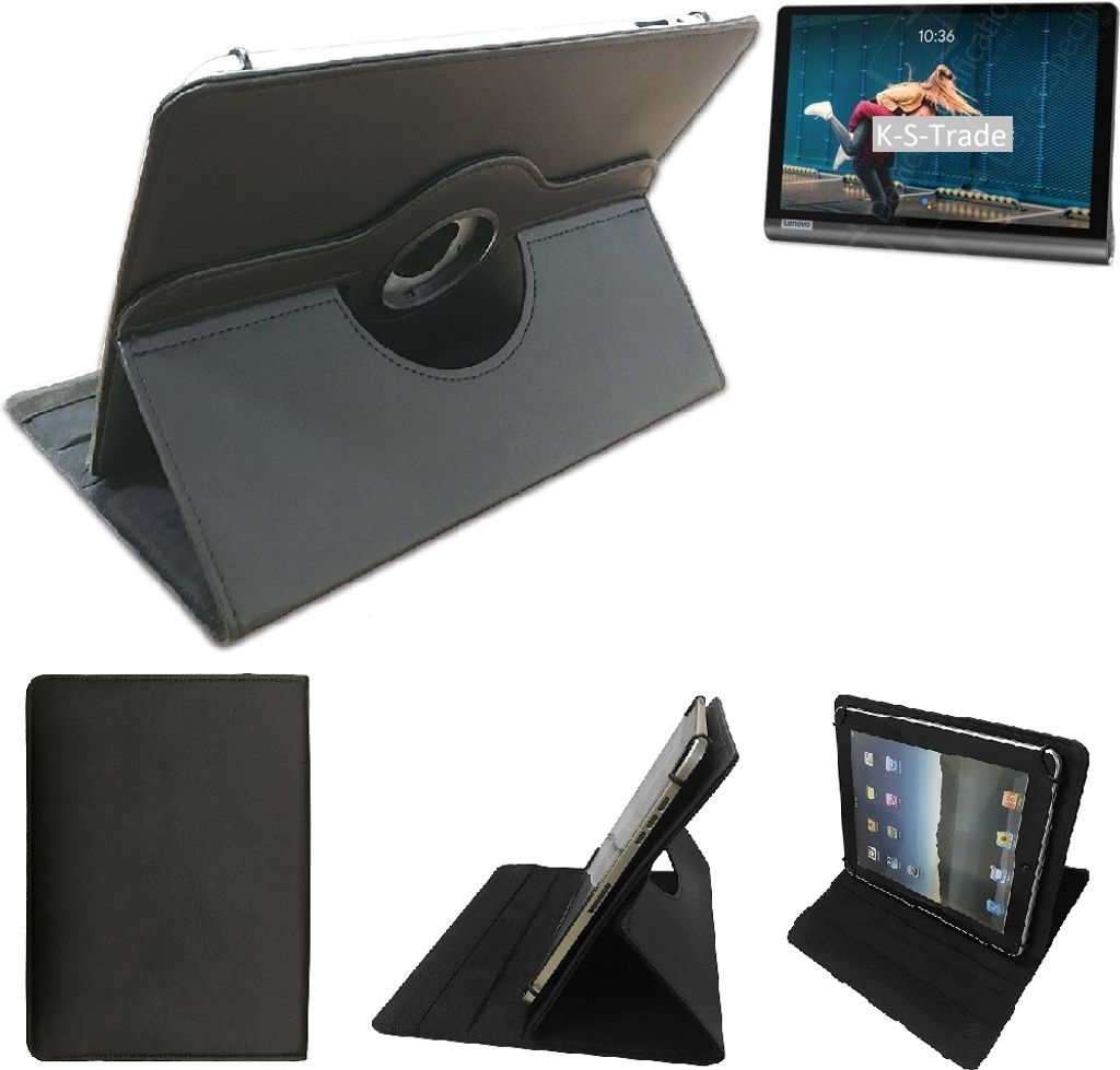 High quality kompatibel mit Lenovo Yoga Smart Tab Wi-Fi Schutz Hülle 360° Tablet Case Schutzhülle Flip Cover schwarz. Tablet Hülle drehbar