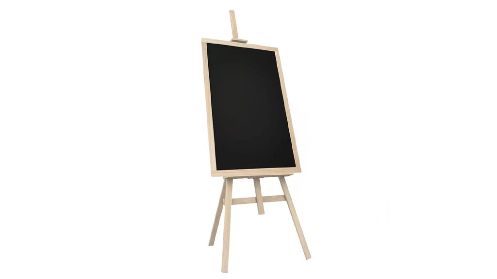 Kreidetafel 70x50 cm mit Buchenholzrahmen + Staffelei holz Produktbild 