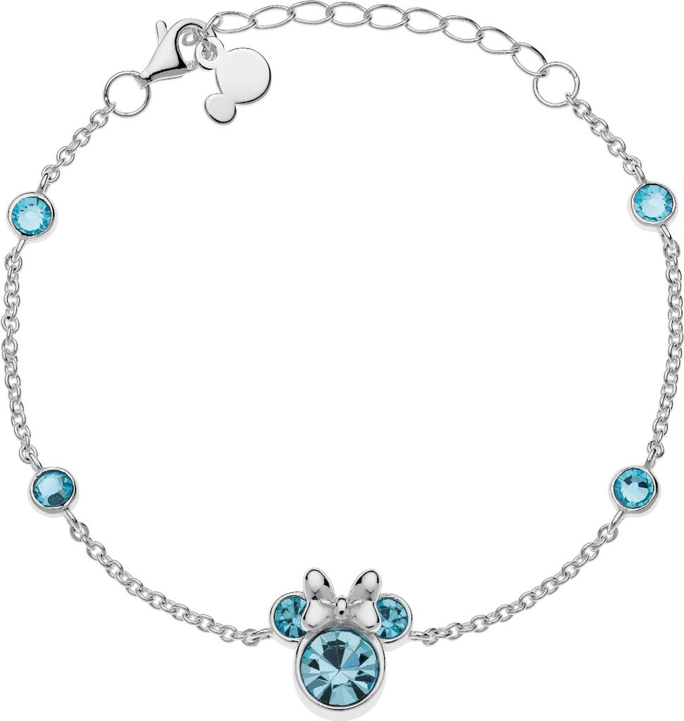 Disney Kinder Armband Minnie Mouse DISNEY blaue Zirkonia Steine