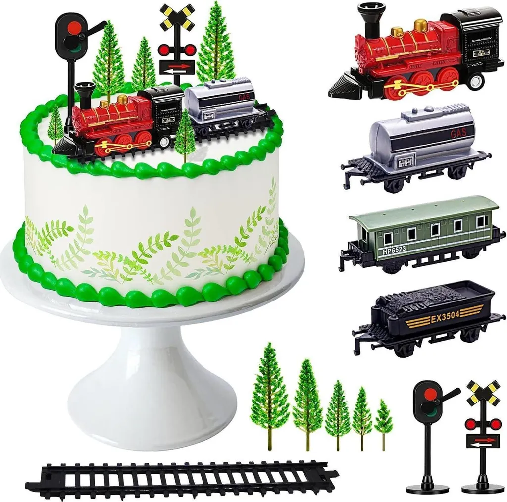 Train Gâteau Toppers 13pcs Chemin de fer Décoration Anniversaire
