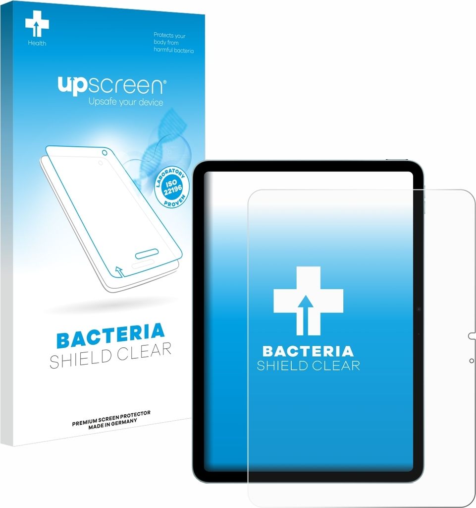 upscreen Schutzfolie für Apple iPad Air 11" M2 2024 Displayschutz Displayschutzfolie Folie Klar antibakteriell