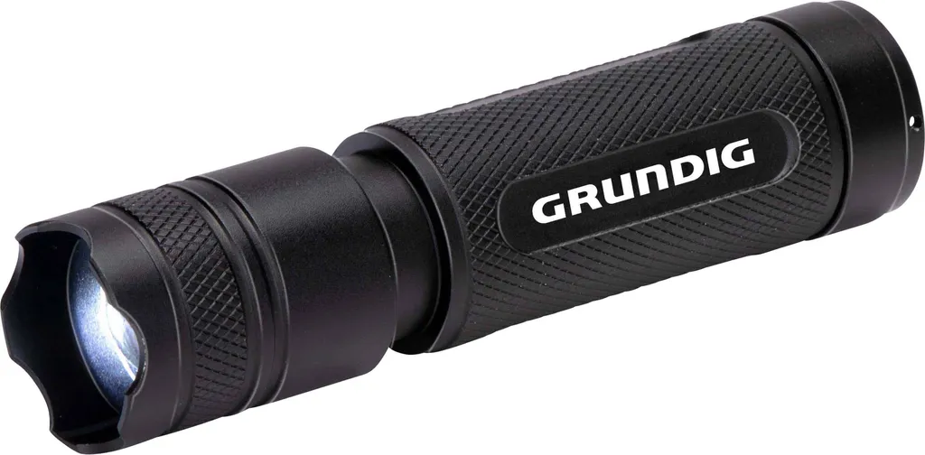 Torcia LED Grundig 500 lumen - 10W - portata 200M - 3 modalità di luce: alta, bassa, pulsante