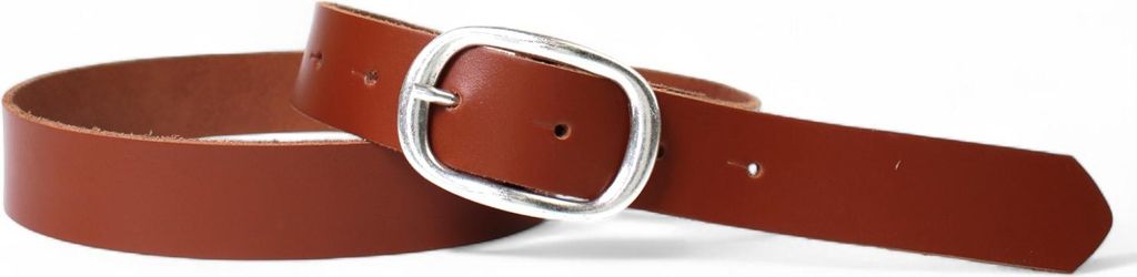 FRONHOFER Damen Ledergürtel ca. 2,7 cm mit ovaler Gürtelschnalle echt Leder